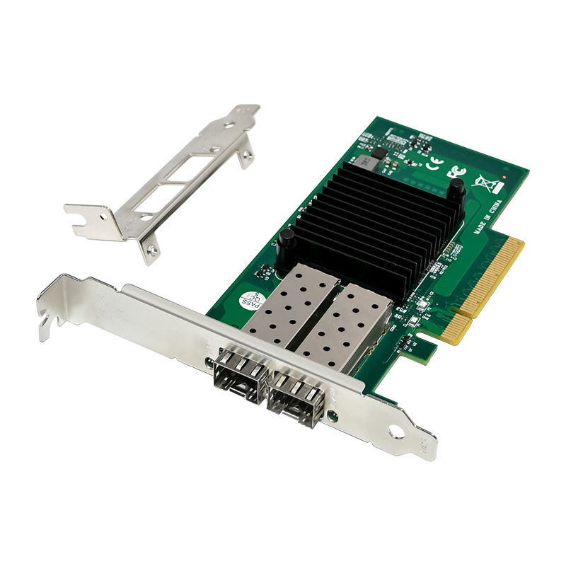 การ์ดเครือข่าย Mega PCIE X4 พอร์ตส่องสว่าง X520-DA1 X520-SR1 82599EN 10G SFP Server