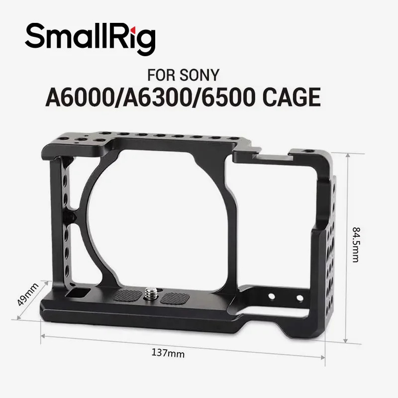 SmallRig 1661 กล้อง Rig สําหรับ Sony A6500 กรงสําหรับ Sony A6300/A6000/A6500 Nex-7 กล้องรองเท้า Moun