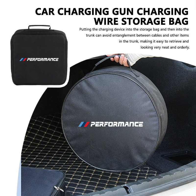 EV Cable Organizer กระเป๋าไฟฟ้ารถชาร์จสําหรับ BMW Performance Alpina iX7 X1 X2 M3 M6 X3 X4 X5 X6 E62