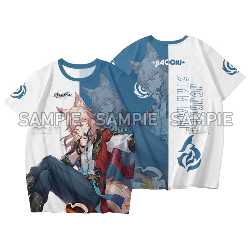 Honkai Star Rail Evernight บทบาทการเล่น Tees 3D มีนาคม 7th พิมพ์เด็กอะนิเมะเสื้อยืดผู้ชายผู้หญิง Har