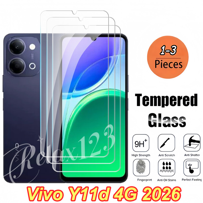 สําหรับ vivo Y11d 4G 3PCS กระจกนิรภัยสําหรับ VIVO Y11D Y21d Y31d Vivo Y 11 D vivo Y 11d 4G 2026 กระจ