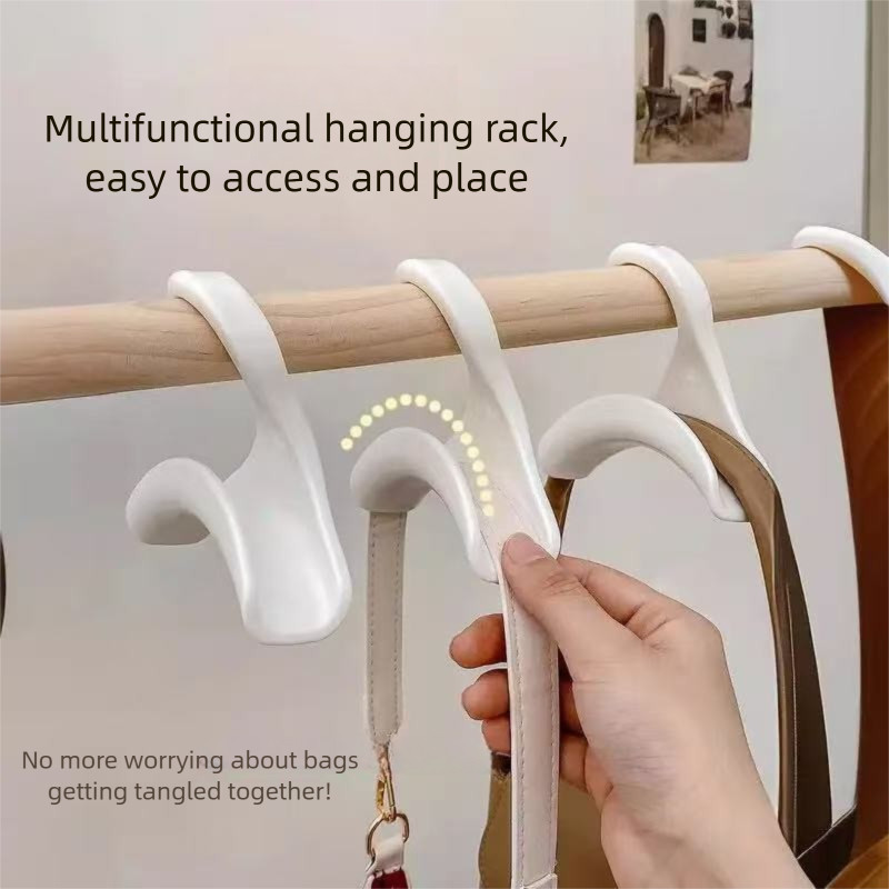 ร้านมิกะ ▏ Arched Multi-Purpose Hook การเจาะ-ฟรีผู้ถือถุงพลาสติก Tie ผ้าพันคอผ้าไหมหมวกตู้เสื้อผ้ากระเป๋าเป้สะพายหลัง Handy เครื่องมือ