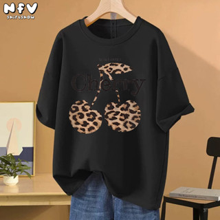 【จัดส่งตลอด 24 ชั่วโมง】NFV สไตล์เกาหลี เสื้อยืด Oversized สะ…