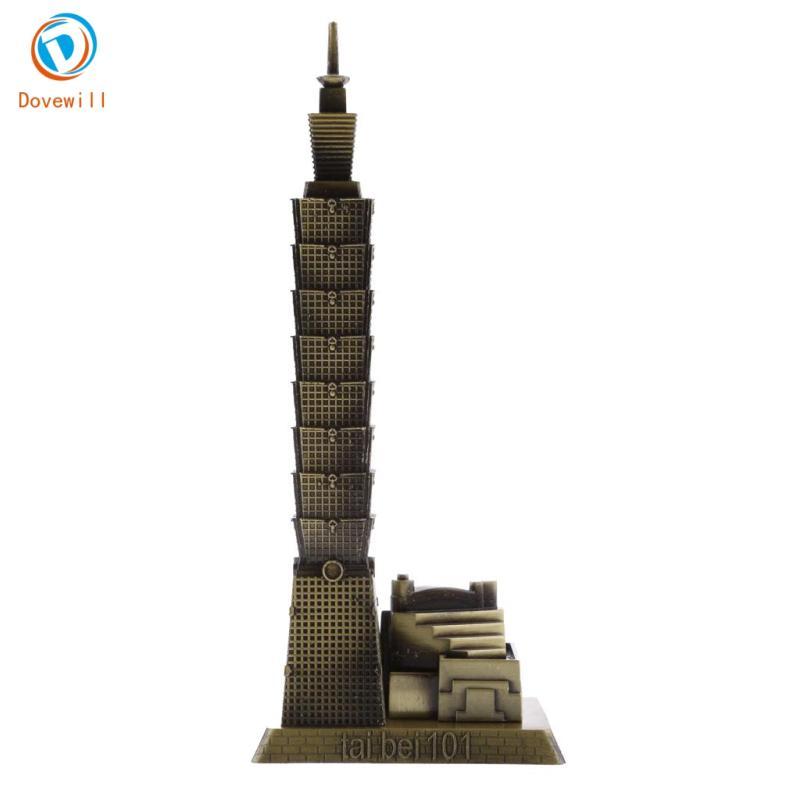 [Dovewill] Bronze Taipei 101 Tower Building Architecture Model of Desktop Ornament Travel ของที่ระลึ