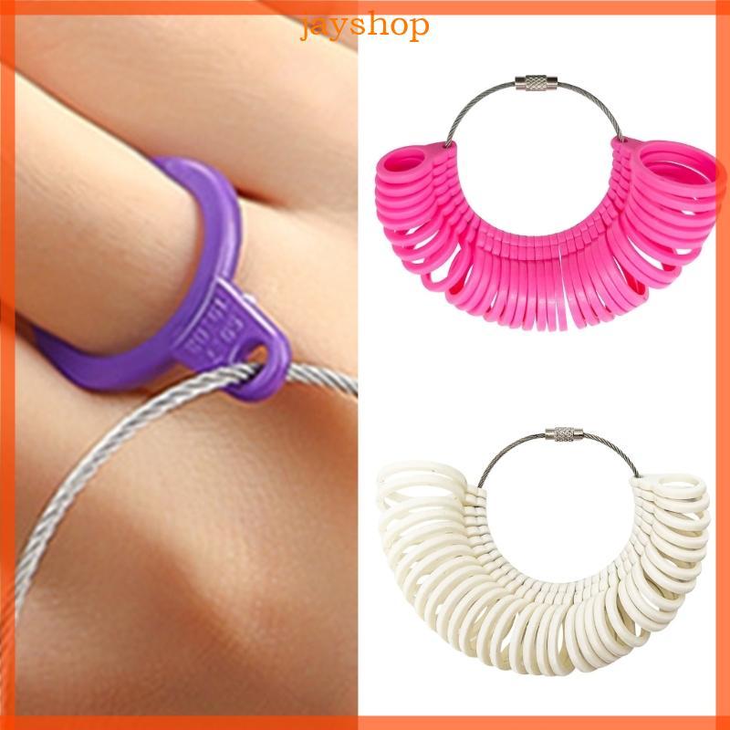 แหวนวัดไซส์Vintage Style พลาสติก ขนาดกะทัดรัด เหมาะสำหรับวัดขนาดวงนิ้วอย่างแม่นยำ พร้อมหลากสีให้เลือก