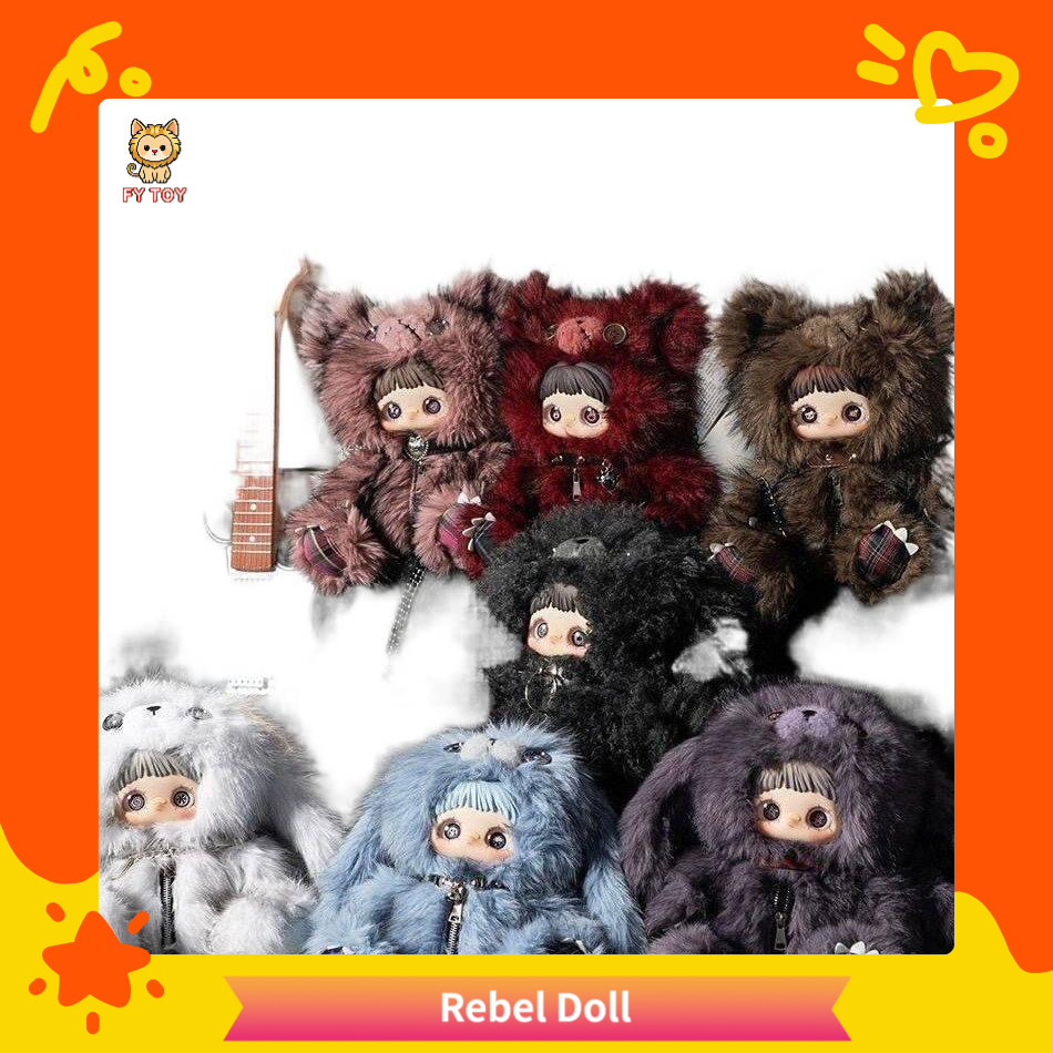 [FY TOY] พร้อมสต็อก Maymei Rebel Doll Rebel Tames Rebel Declaration Series ตุ๊กตาตุ๊กตา Mystery Box Figure Backpack Zipper Bag Pendant Bag สินค้าใหม่อินเทรนด์เล่น Healing Figure Desktop Decorative Mystery Box Gift TOY Doll Art ของสะสมงานฝีมือดีไซน์