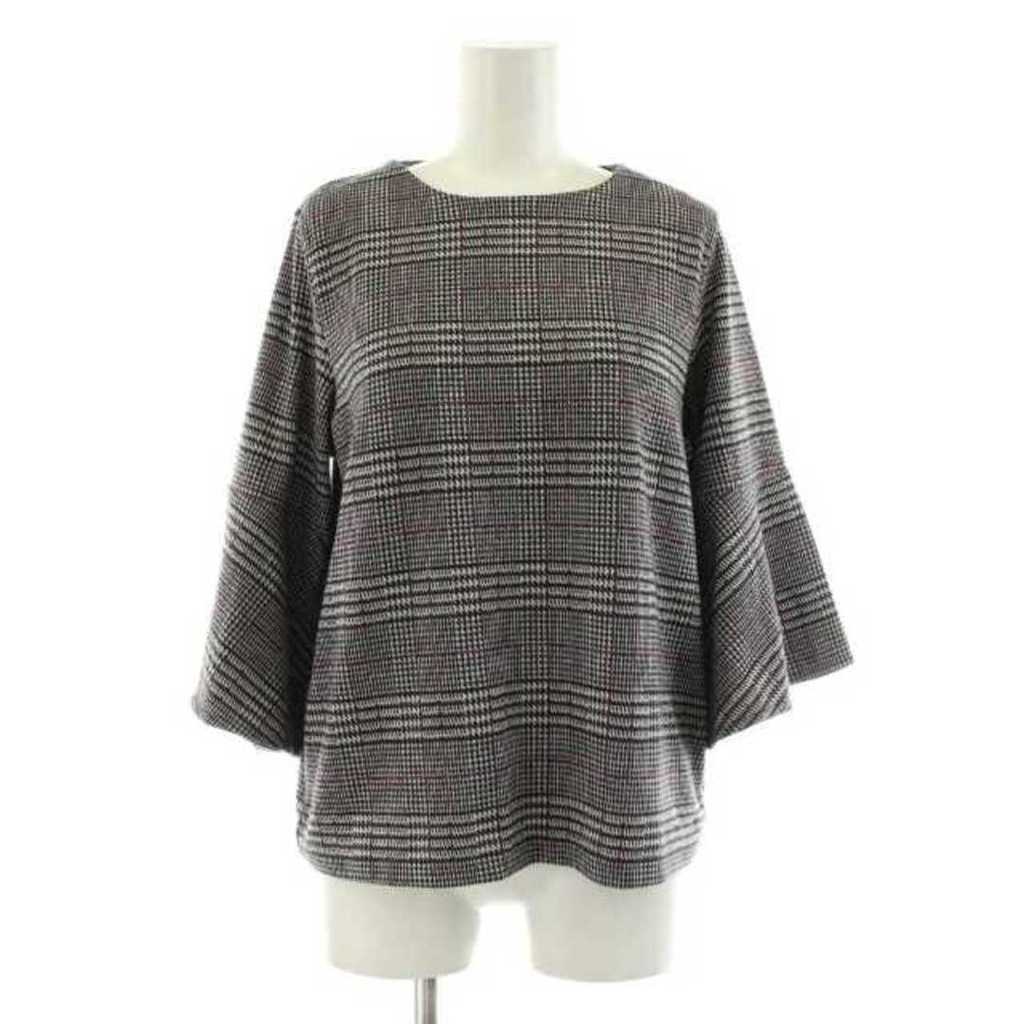 UNITED ARROWS green label relaxing Tshirt gray Plaid black purple Direct from Japan Secondhand