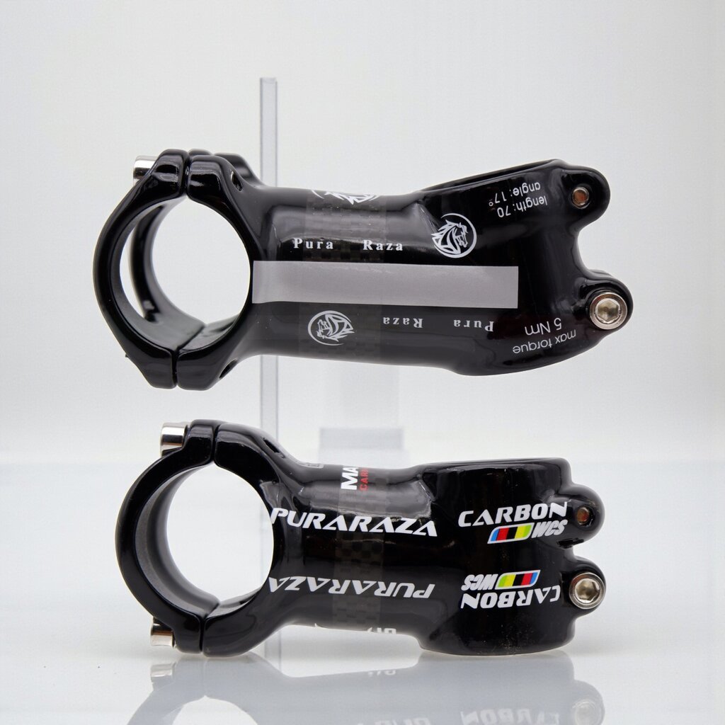 สเต็มจักรยาน Puraraza Ultra-light อลูมิเนียมเคลือบคาร์บอน 6° / ±17° (28.6–31.8mm) ยาว 60–110mm