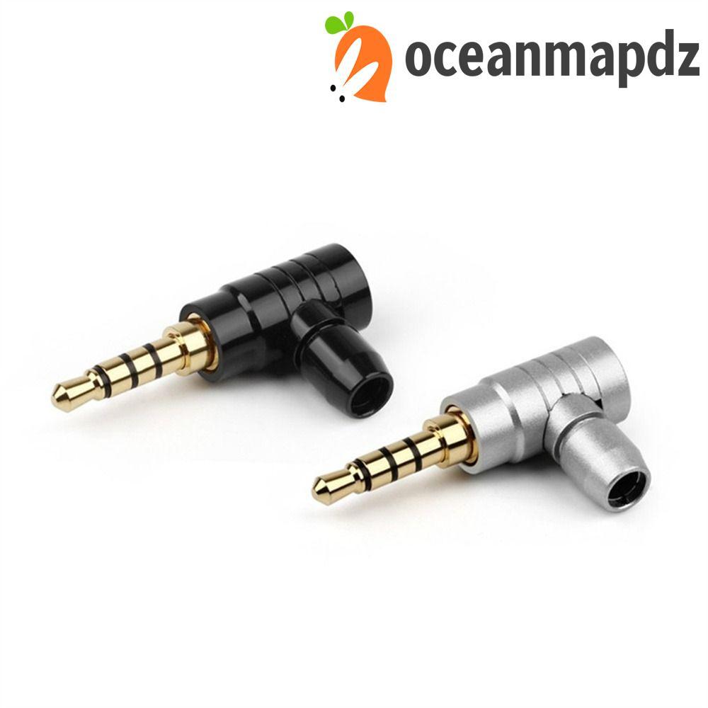 OCEANMAPDZ ปลั๊กแจ็ค 3.5 มม. 4 มม.หาง-รูทนทานAUX Converterขั้วต่อหูฟังปลั๊กConectorขั้วต่อสายไฟLประเ