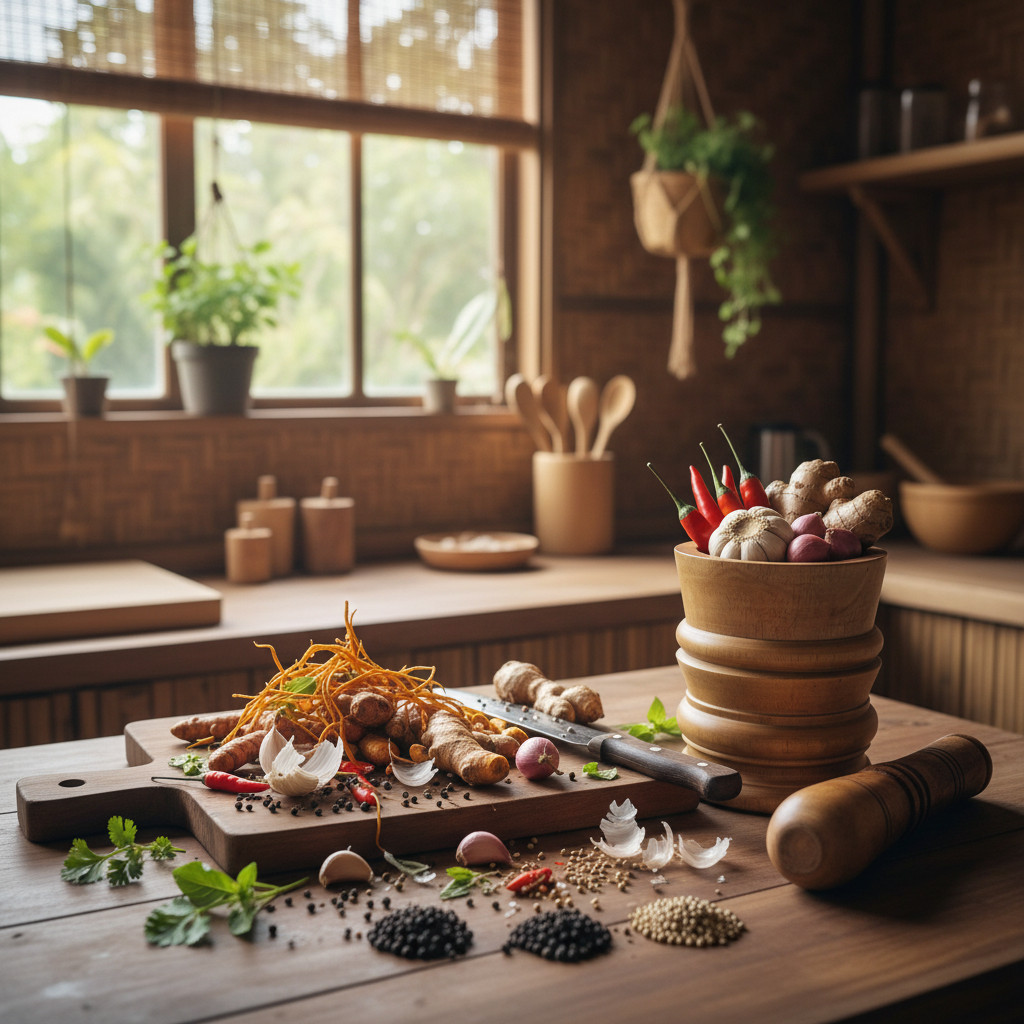 WOODEN MORTAR / TRADITIONAL WOODEN MORTAR / WOODEN MORTAR / เครื่องมือจับขนาดเล็ก