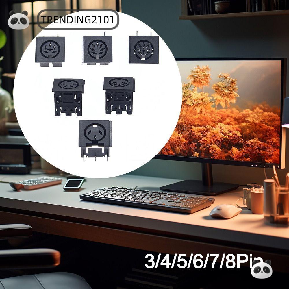 กําลังมาแรง DIN Mini Jack, 4 P/5 P/6 P/7 P/8 P PCB แผง Mount 4 5 6 8 เสา DIN ซ็อกเก็ตหญิง, ซ็อกเก็ต 
