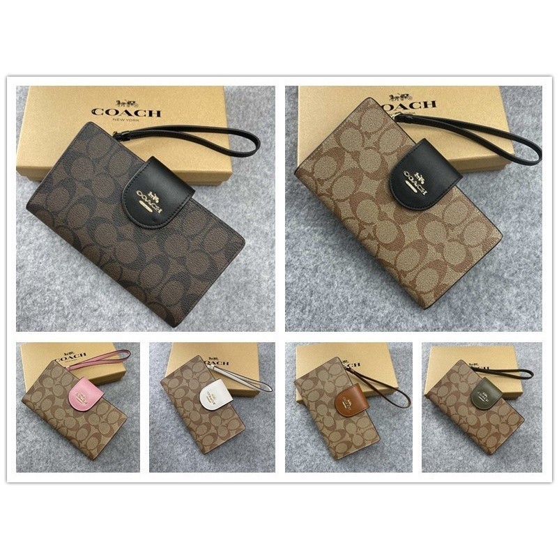 Tech Wallet C2874 กระเป๋าสตางค์ผู้หญิงแบบยาว ผู้หญิง กระเป๋าใส่โทรศัพท์มือถือ Y66U31E9