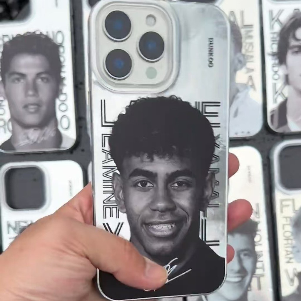 สไตล์ใหม่ฟุตบอล Star เหมาะสําหรับ Apple 16promax เคสโทรศัพท์ ihone15 สไตล์ใหม่ 14pro Glacier รูปแบบร