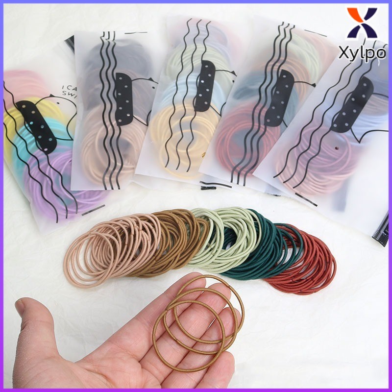Xylpo  ยางรัดผมบาง หลายสี เรียบง่าย ทันสมัย ใช้งานง่าย ผมไม่พันกัน