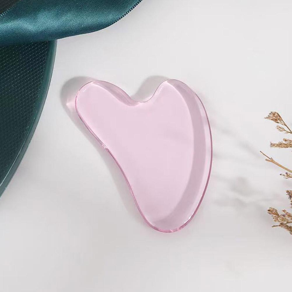 ธรรมชาติ Gua Sha Stone Scraper สําหรับใบหน้าคอนวดหน้าควอตซ์หยก Guasha Board Anti K7v0