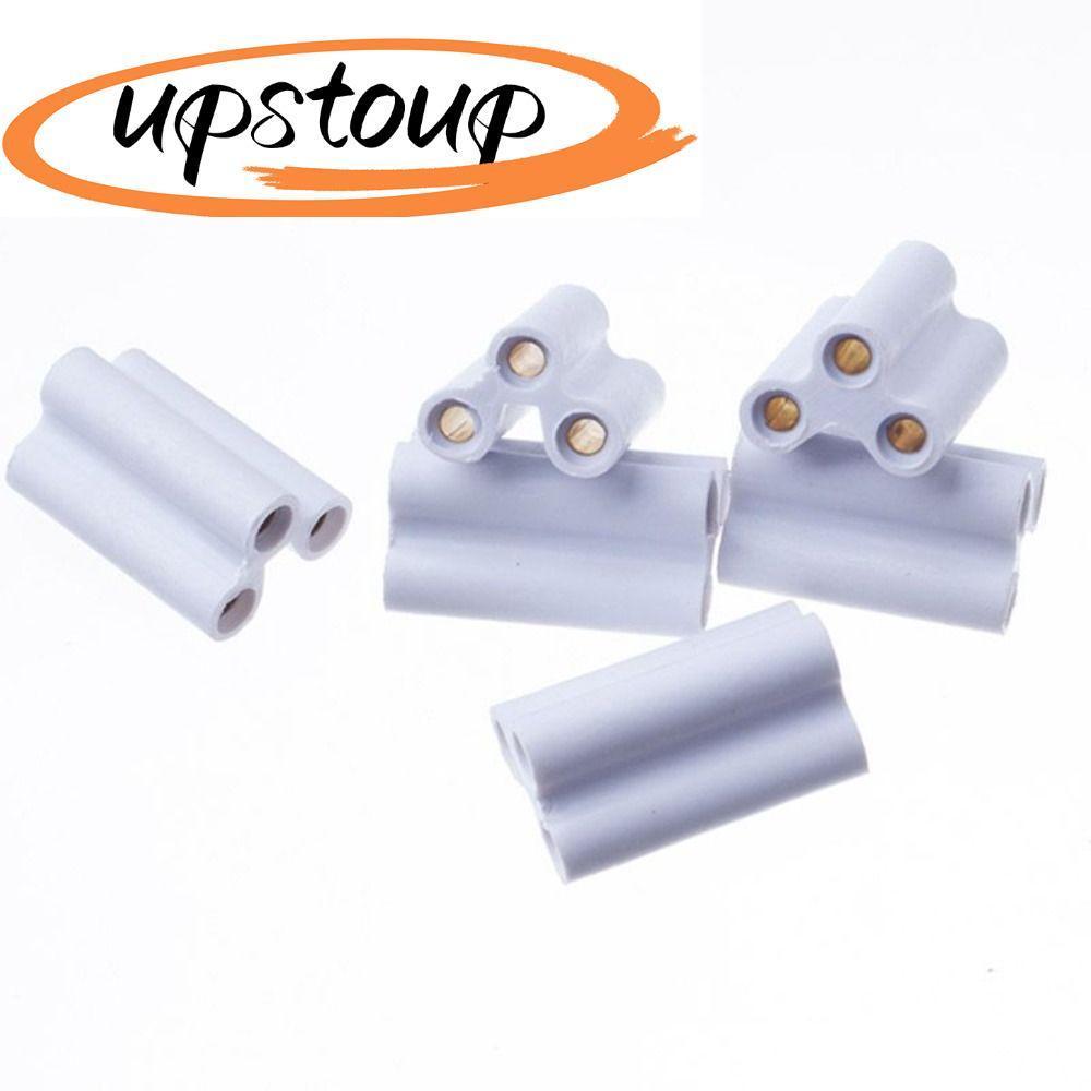UPSTOUP 100/50/30/20/10 ชิ้น 3 หลุม Hard Joint Connector, Double End Splice T5 T8 Bracket Light Conn