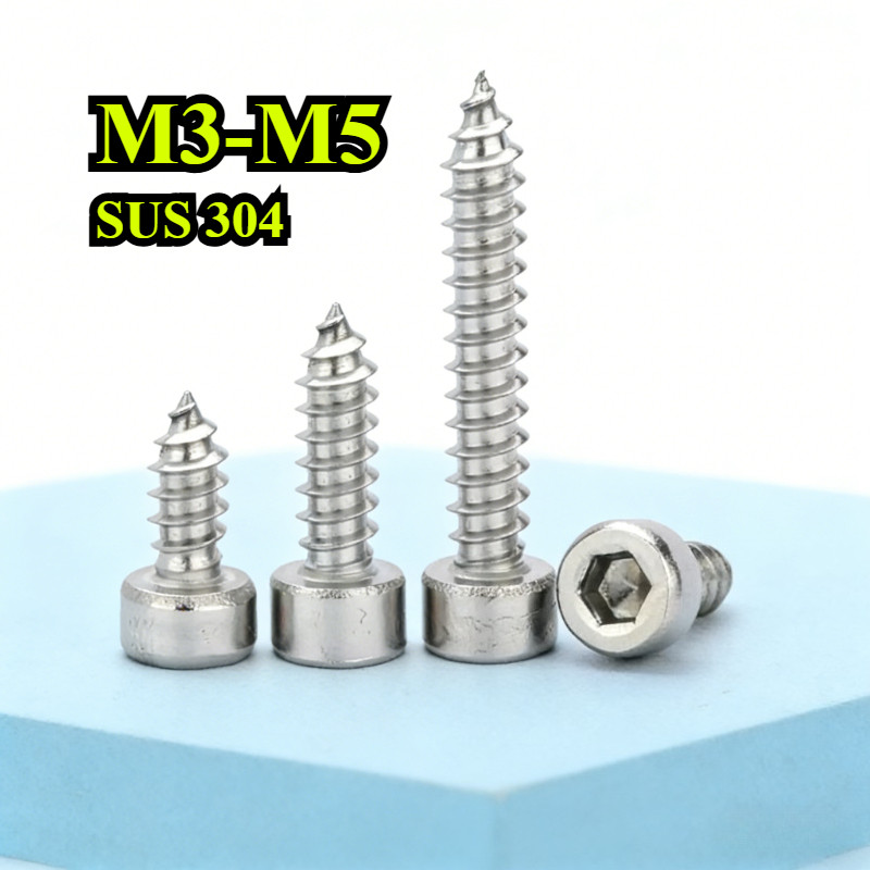 【ZQ-R1】 หัวจม สกรู เกลียวปล่อย สแตนเลส 304 M3/M3.5/M4/M5