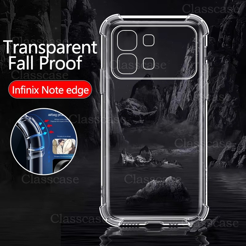 Infinix Note Edge 5G 2026 สําหรับ Infinix Note Edge NoteEdge InfinixNoteEdge X6887 5G 4G โปร่งใส TPU เคสโทรศัพท์นุ่มกันกระแทกป้องกันกลับ Anti-fall Cover