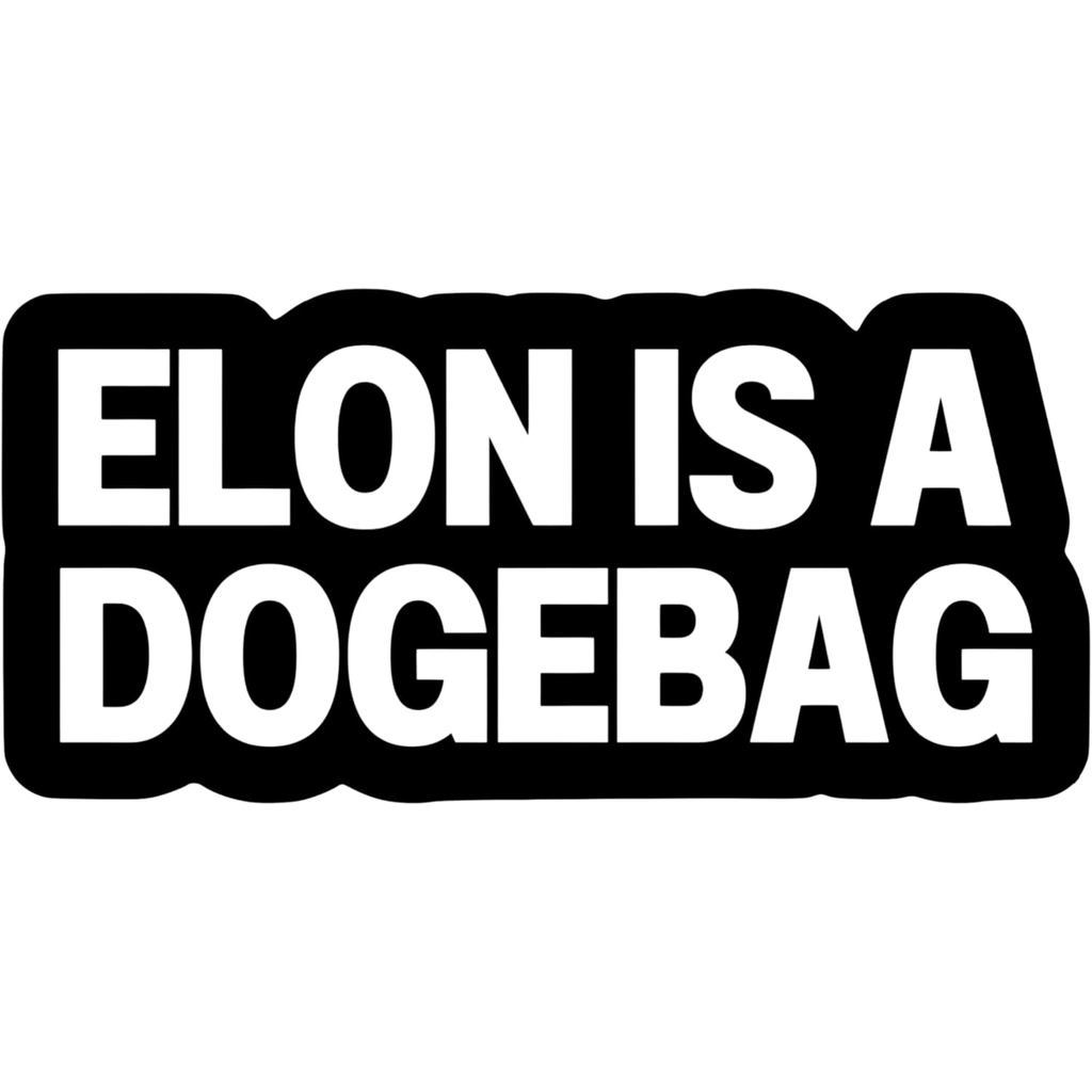 Elon คือ DOGEBAG Tesla สติกเกอร์กันชน Die Cut ไวนิล XL 6.5 x 3 นิ้วสําหรับ Tesla เจ้าของอุปกรณ์เสริม