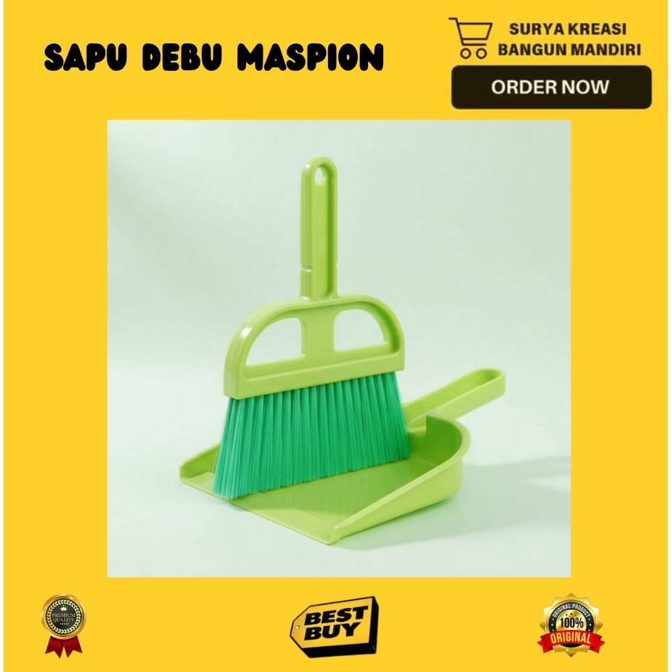MASPION CAR BROOM - BROOM + รถ DUST SHVEL - MINI BROOM DEMP SET - SMALL BROOM - 2 IN 1 BROOM