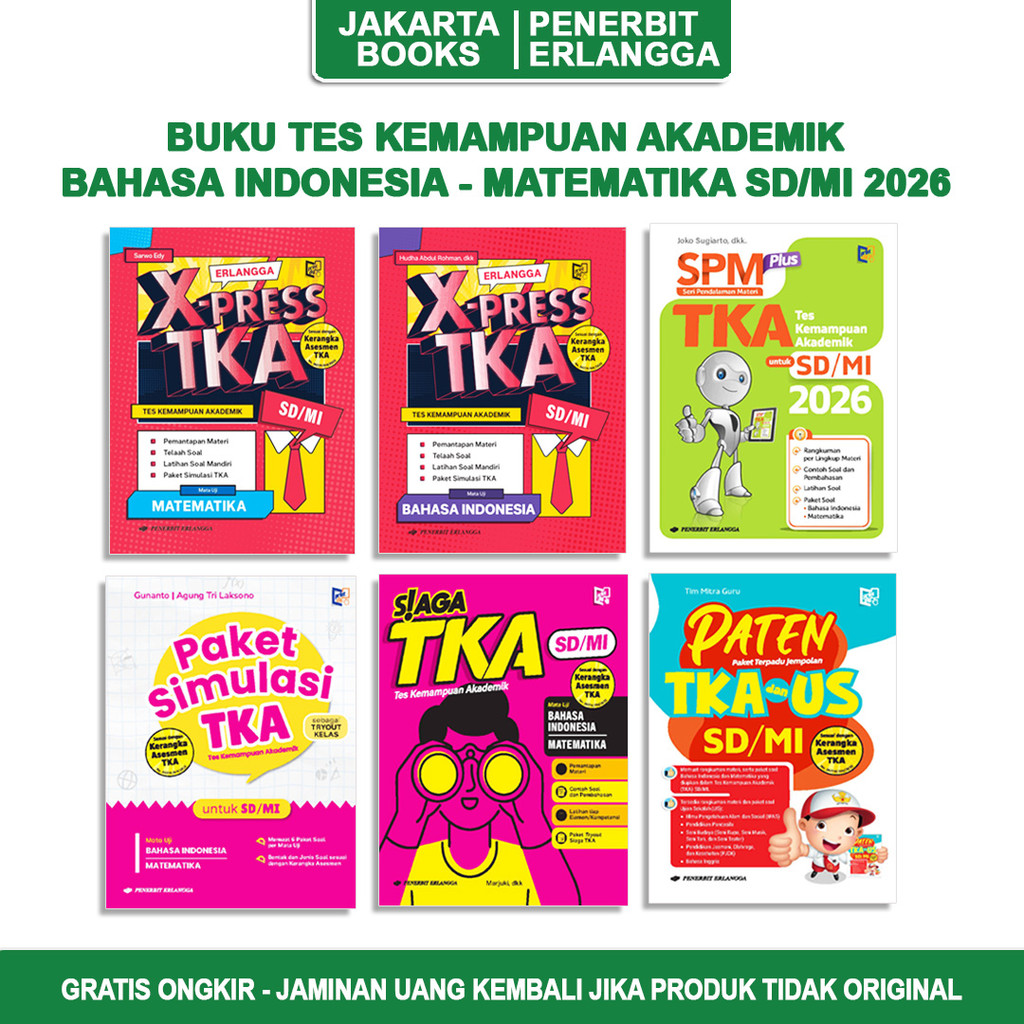 Erlangga - TKA Assessment Book for Elementary School/Islamic Elementary School - Spm Plus Tka - Siag