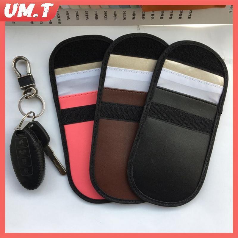 UM.T สัญญาณ Bloing Faraday กระเป๋าสําหรับโทรศัพท์มือถือ Anti-Theft Key Fob Shield EMF GPS Location I