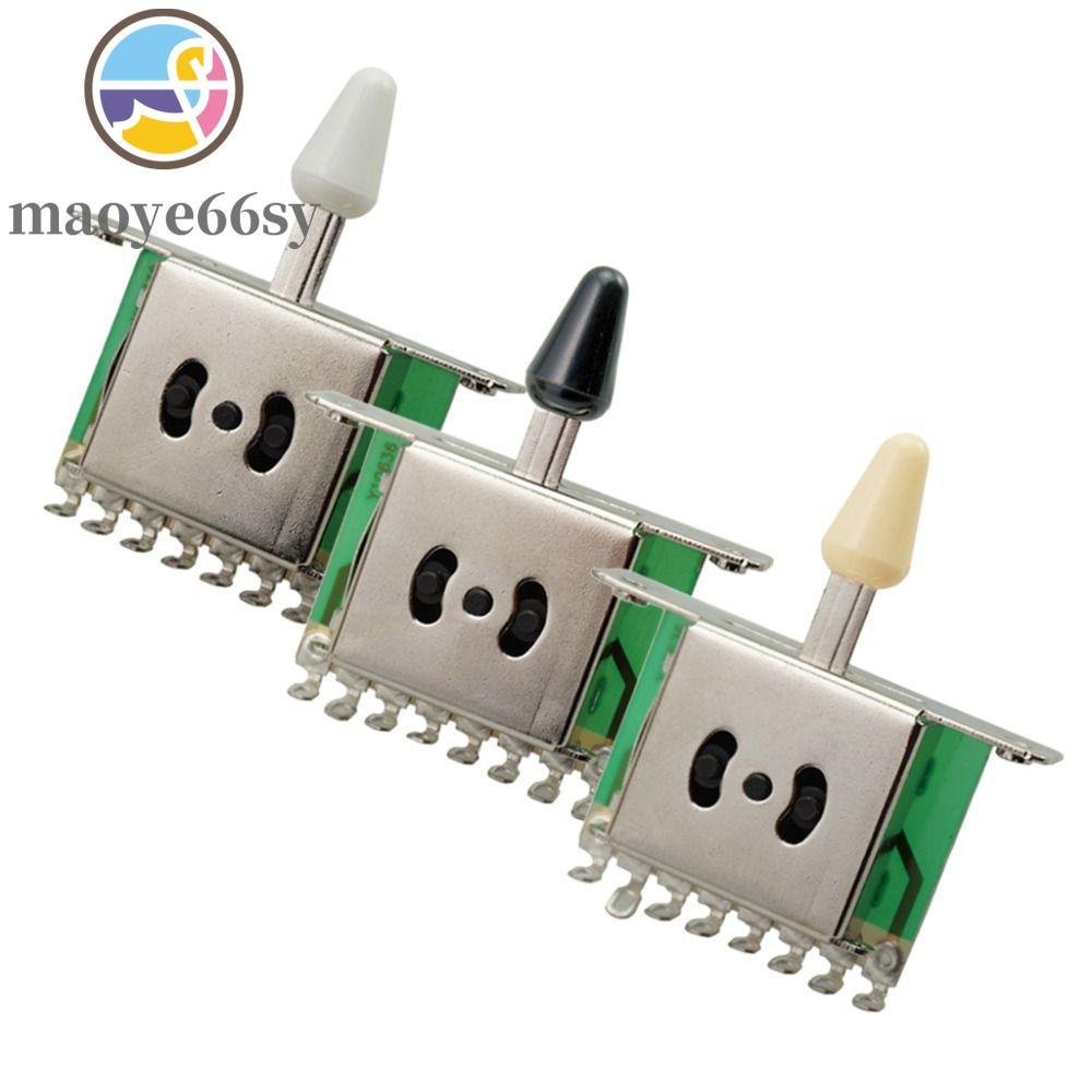 MAOYE66SY Guitar Pickup Selector Switch, 3/5 Way ABS Knob Guitar 3 Way Pickup, Universal เปลี่ยนโลหะ
