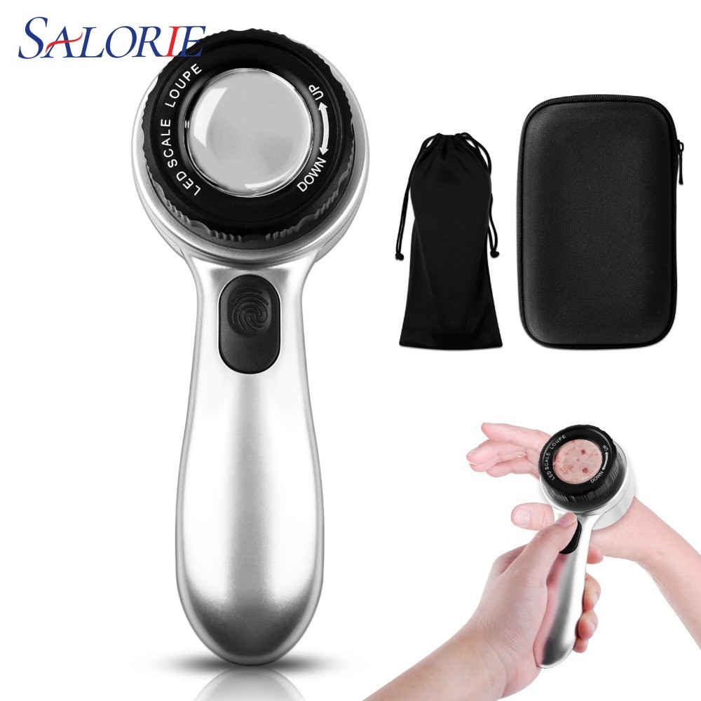 Salorie กล้องจุลทรรศน์ดิจิตอลไร้สาย Electron Dermatoscope การตรวจจับหนังศีรษะรูขุมขนแว่นขยายเครื่องวิเคราะห์ผิวหน้าเครื่อง