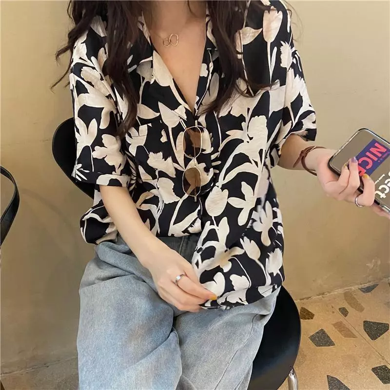 Chili Koko เสื้อเชิ้ตฮาวายแขนสั้น ลายดอก รุ่น 310 thumbnail 9