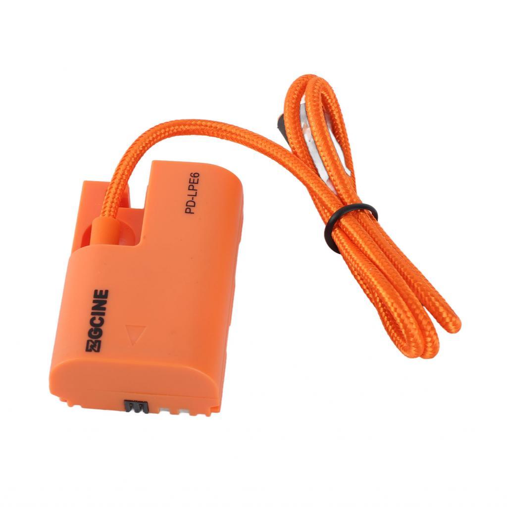 Generic PD-LPE6 Type-C ถึง LP-E6NH Dummy แบตเตอรี่ถักลวด DC Coupler อุปกรณ์เสริมสําหรับ R/R5/R6/R5 C