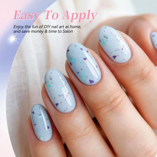 BORN PRETTY 6 ชิ้นครีมสีขาวสีชมพูสีฟ้าเจลเล็บชุดที่มีสีสัน UV เจลเล็บกึ่งถาวรเจลเคลือบเงาเล็บ