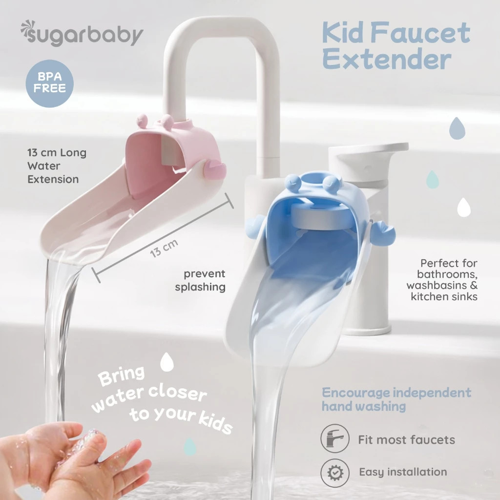 Sugarbaby Kids Faucet Extender / Silicone Sink Faucet Extender Connection Safe for Children Hand Was