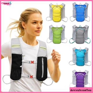 เสื้อกั๊กวิ่งพร้อมที่เก็บขวดน้ำและที่วางโทรศัพท์กันน้ำโพลีเอ…