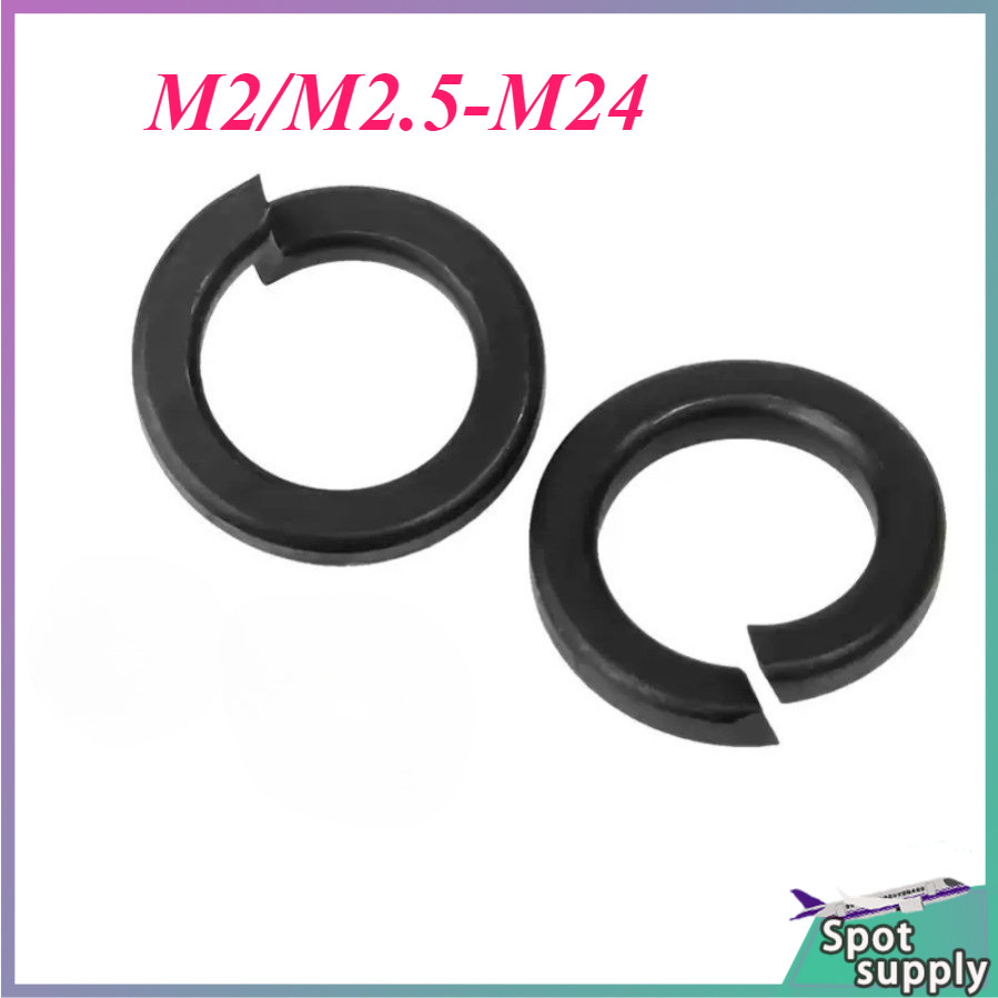 แผ่นยางยืดสแตนเลส 304 สีดํา M2/M2.5-M24 HJ-L001