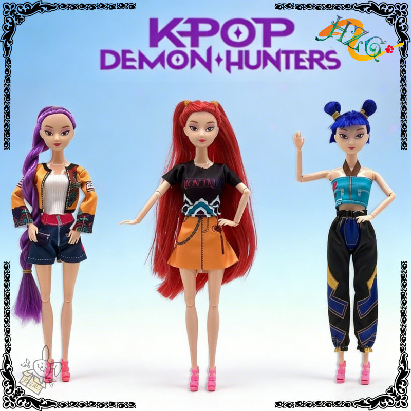 Zoey Mira Rumi Action Figureชุดของเล่นเด็กของขวัญ KPop Demon Hunters Lighting+musicK ของเล่นตุ๊กตา k