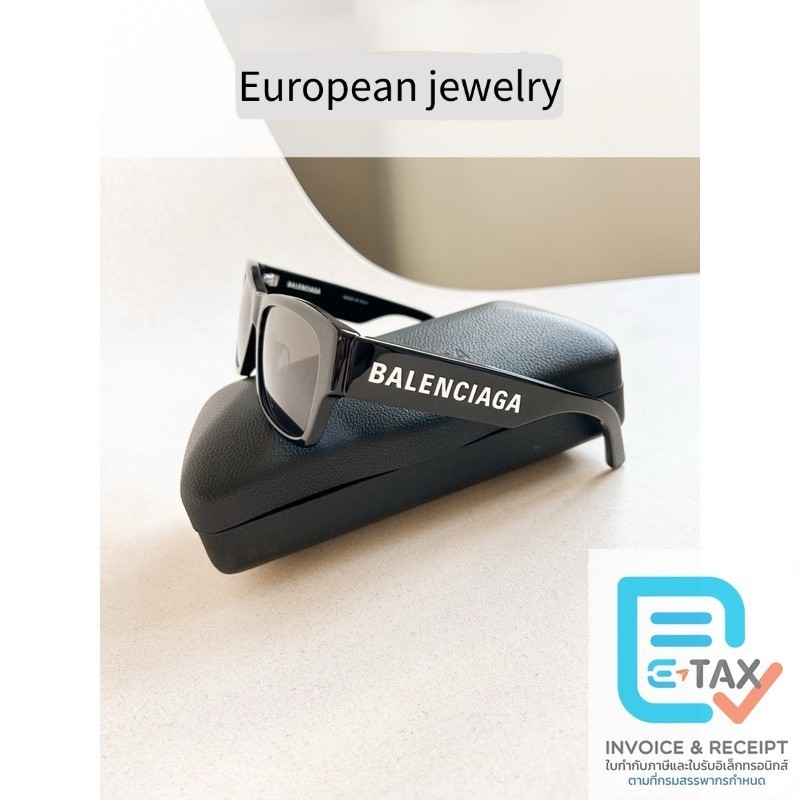 👑Balenciaga Max Square Sunglasses ร้านแอมของแท้เท่านั้นค่า BB0262SA