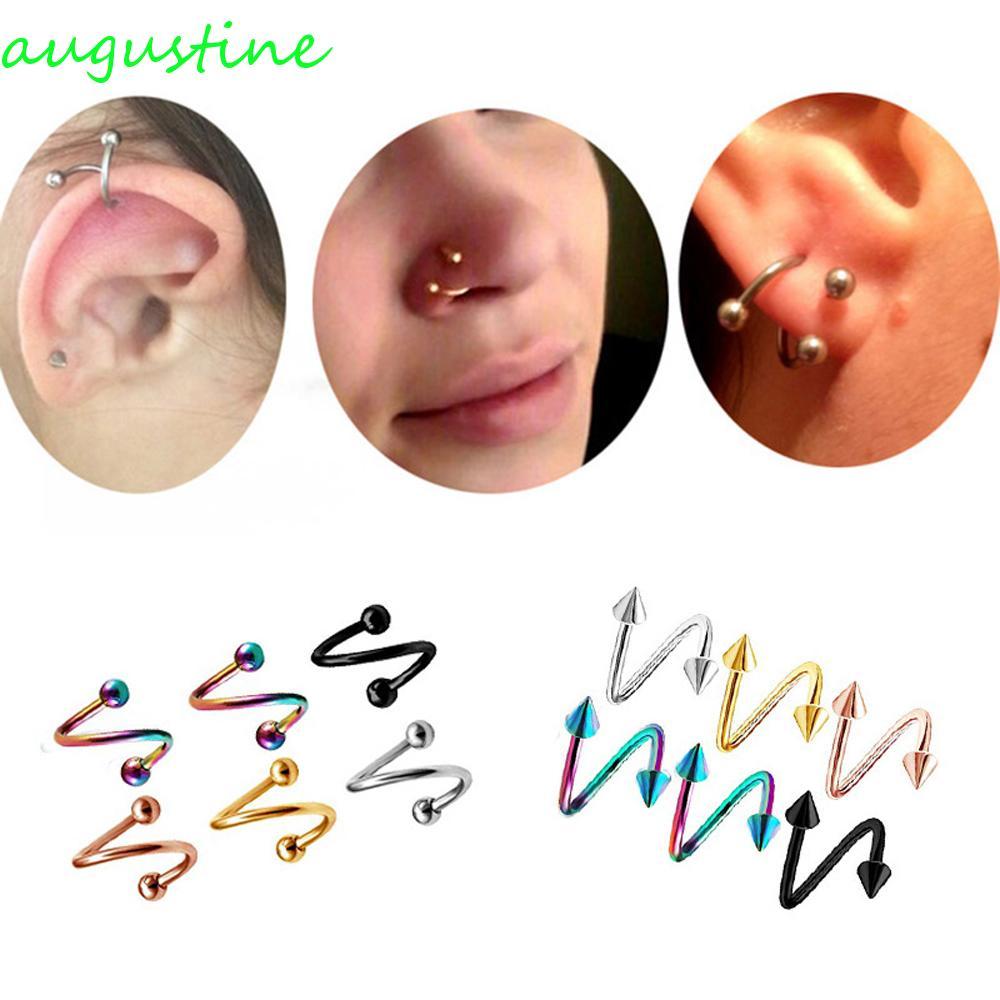 Augustine Helix Tragus เซ็ต 2 ชิ้น สแตนเลส เครื่องประดับสำหรับการเจาะ
