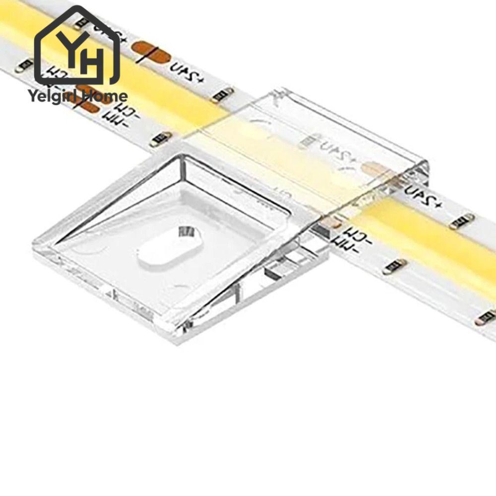 YELGIRLB คลิปพร้อมสกรู, สายไฟหัวเข็มขัด FCOB COB SK6812 RGBW 10 มม.PCB LED Light Strip คลิป, WS2812B