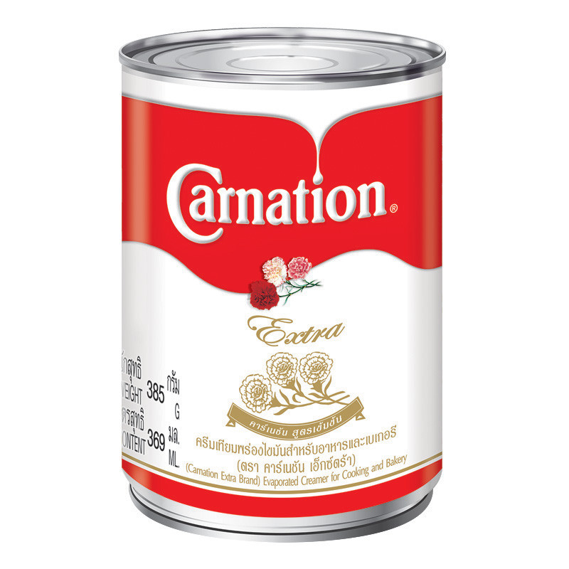 คาร์เนชั่นเอ็กซ์ตร้าครีมเทียมพร่องไขมันสำหรับอาหารและเบเกอร์รี่ 385ก Canation Unsweet Creamer 385g [
