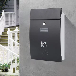 Mailbox กล่องจดหมาย ตู้จดหมาย พร้อมกุญแจล็อก สไตล์มินิมอล กันน้ำ กันแดด ใช้งานทนทาน