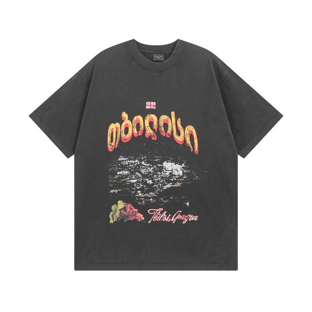 BALE & NCIA @ GA2026 ขนาดใหญ่ 6XL Star รอบคอแขนสั้นเสื้อยืดคู่สไตล์ผู้ชายฤดูใบไม้ผลิฤดูใบไม้ร่วง Hig