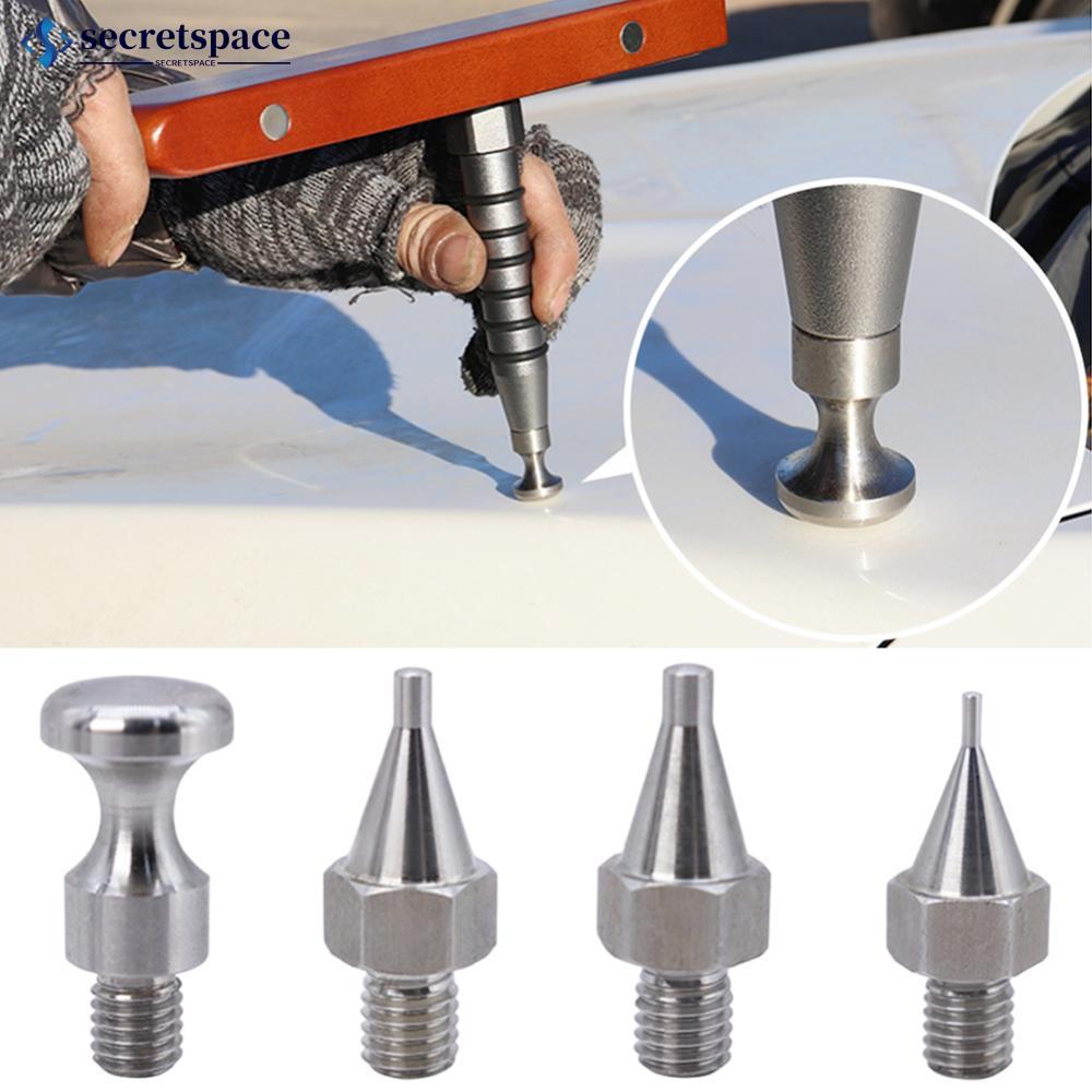 SECRETSPACE 4 ชิ้นรถ Paintless Dent Repair เครื่องมือหัวค้อนสแตนเลสสตีลเคล็ดลับ Hybrid Hammer Head B