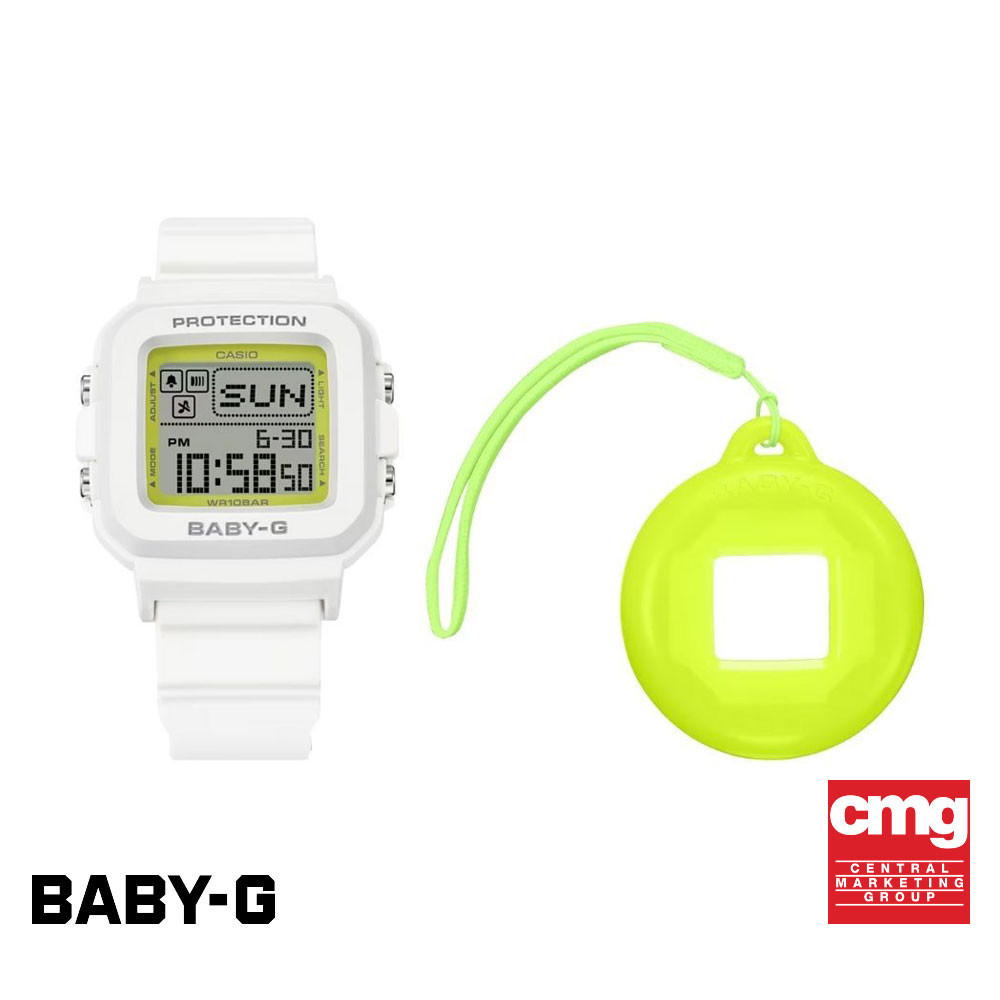 CASIO นาฬิกาข้อมือผู้หญิง BABY-G รุ่น BGD-10K-7DR สายเรซิ่น สีขาว