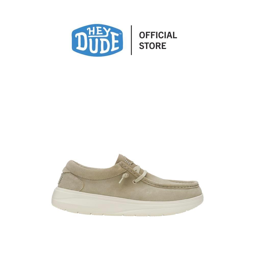 HEYDUDE รองเท้าลำลองผู้ชาย WALLY COMF SUEDE รุ่น 41975-1SN - STONE GREY/SILVER BIRCH
