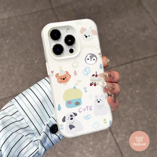 เคสอ่อนนุ่มลายน่ารักสัตว์การ์ตูน แบบ 2 in 1 ใหม่ OPPO Reno 5F 8T 15F 16F 5 11 10 12 13F 16 12F 5z 6 6z 13 14 14F 13F 15
