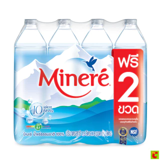 มิเนเร่ น้ำดื่ม น้ำแร่ธรรมชาติ 100% 1.5 ล. แพ็ค 8