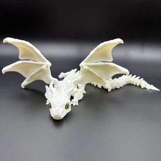 Double-Horned Dragon--3D การพิมพ์, การตกแต่งข้อต่อที่สามารถเคลื่อนย้าย, ของเล่นโมเดลสัตว์, ของขวัญของขวัญวันเกิด