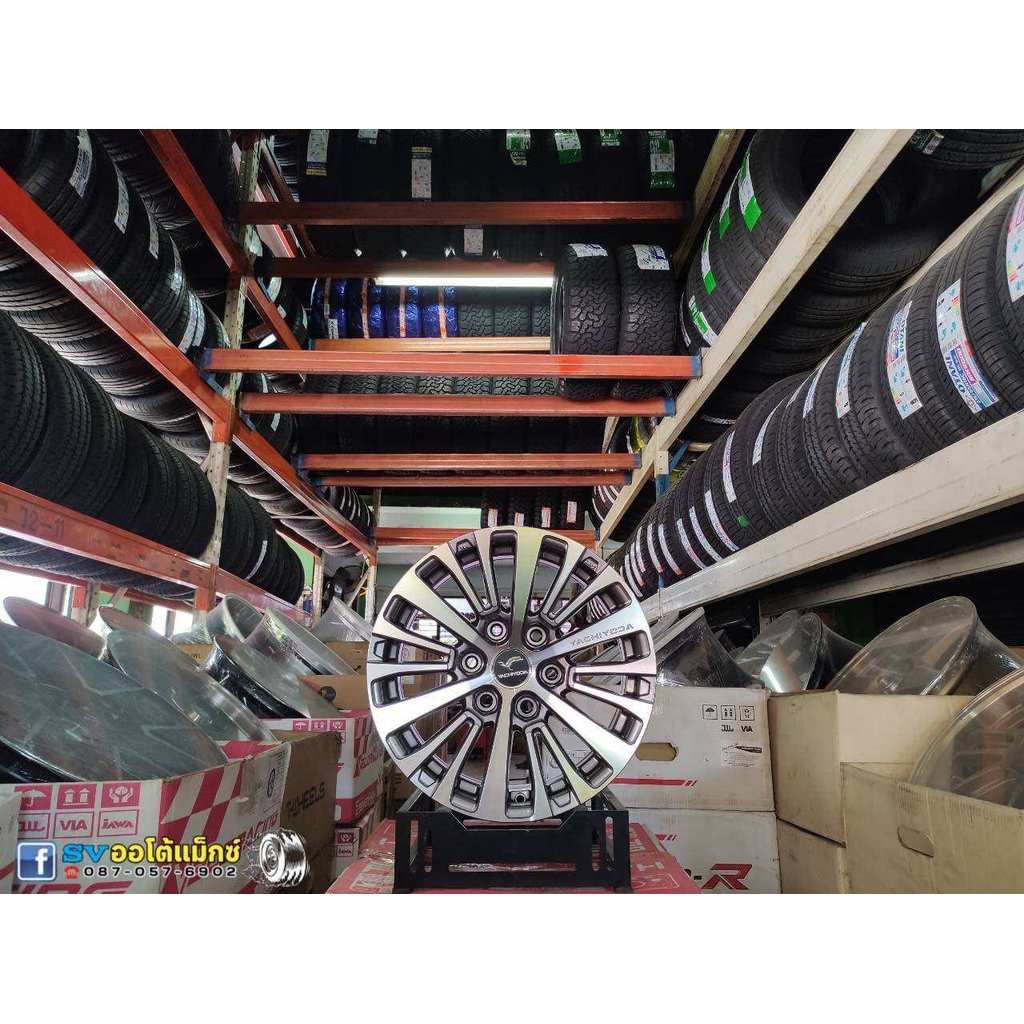 ล้อแม็กใหม่ Yachiyoda 16/6H130 กว้าง8‘ ET30 ตรงรุ่นรถตู้ (ราคาชุด4วง)