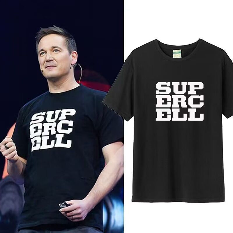 Supercell Collectible Mens TshirtCOCObeam Smiling Phone Loose Loose Loose-Fitwear Supercell Clash of