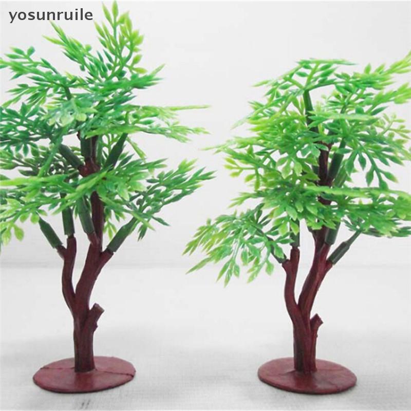 Yosunruile] Vivid 9 ซม. Green Tree Model Train Park HO SCALE Layout Scenery Dollhouse Decor ใหม่